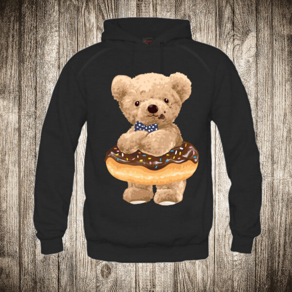 duks sa kapuljacom boja crna slika meda teddy bear 104 krofna