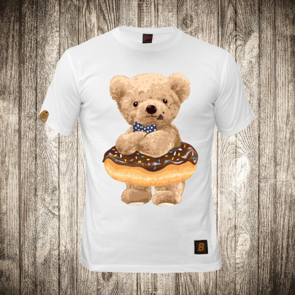 muska majica boja bela slika meda teddy bear 104 krofna