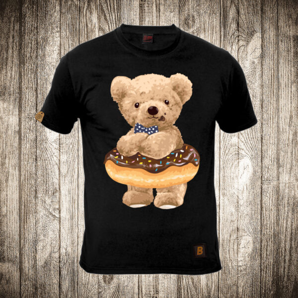 muska majica boja crna slika meda teddy bear 104 krofna