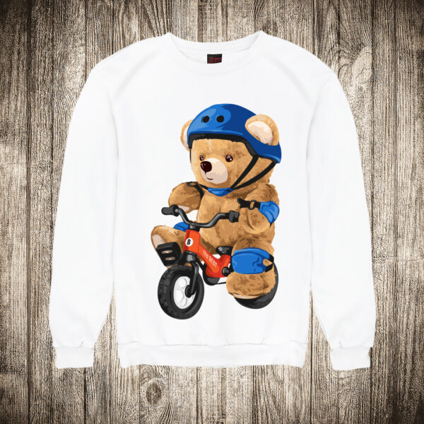 duks bez kapuljace boja bela slika meda teddy bear 106 mini bicikl