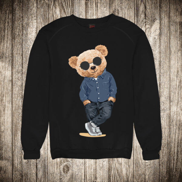 duks bez kapuljace boja crna slika meda teddy bear 11