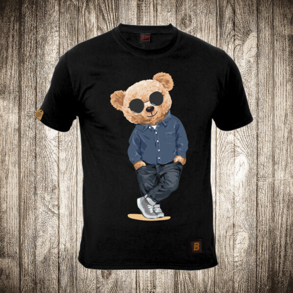 muska majica boja crna slika meda teddy bear 11