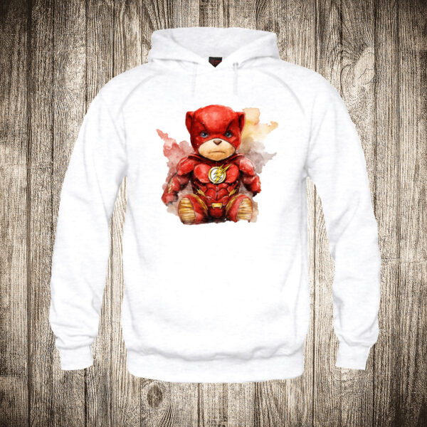 deciji duks boja bela slika meda teddy bear 110 superhero flash