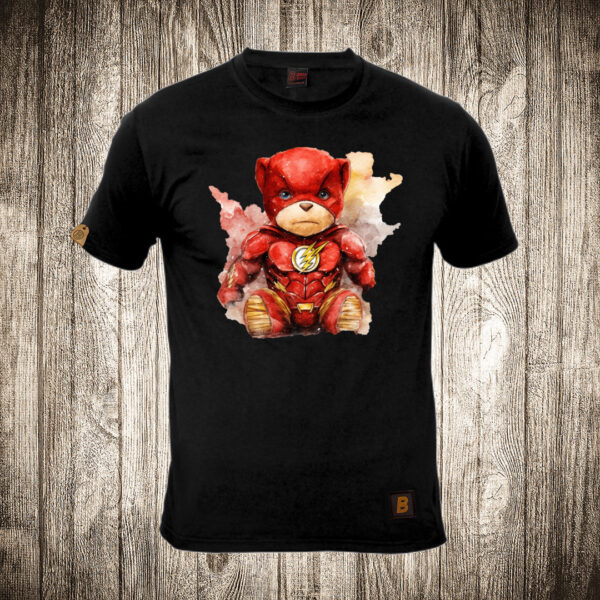 muska majica boja crna slika meda teddy bear 110 superhero flash