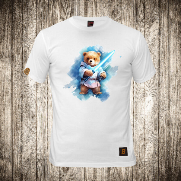 muska majica boja bela slika meda teddy bear 111 superhero dzedaj star wars