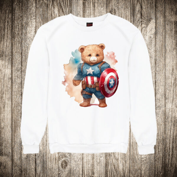 duks bez kapuljace boja bela slika meda teddy bear 112 superhero kapetan amerika