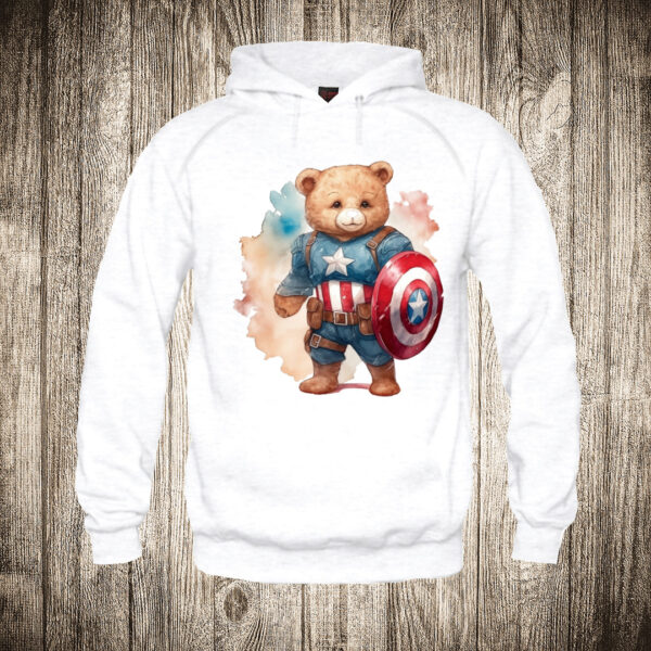 duks sa kapuljacom boja bela slika meda teddy bear 112 superhero kapetan amerika