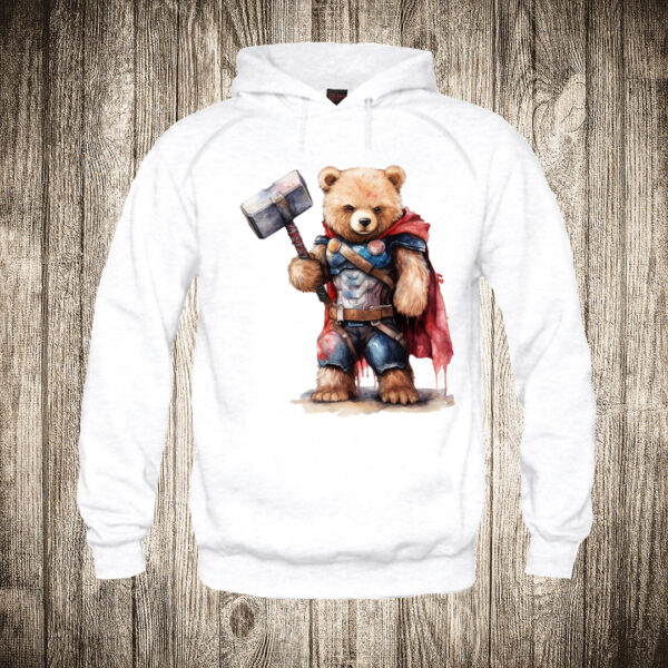 duks sa kapuljacom boja bela slika meda teddy bear 113 superhero thor