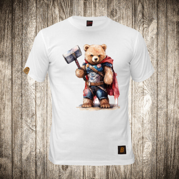 muska majica boja bela slika meda teddy bear 113 superhero thor