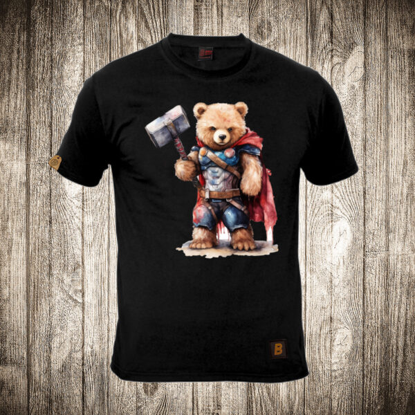 muska majica boja crna slika meda teddy bear 113 superhero thor