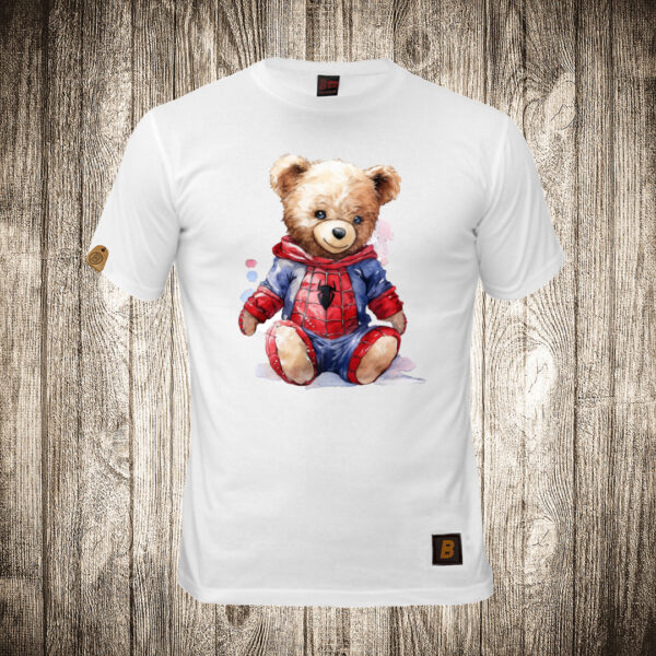 decija majica boja bela slika meda teddy bear 114 superhero spajdermen