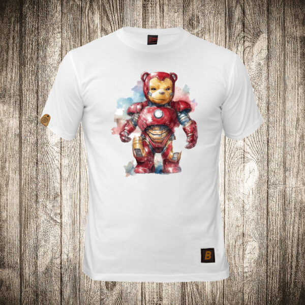 decija majica boja bela slika meda teddy bear 115 superhero iron man