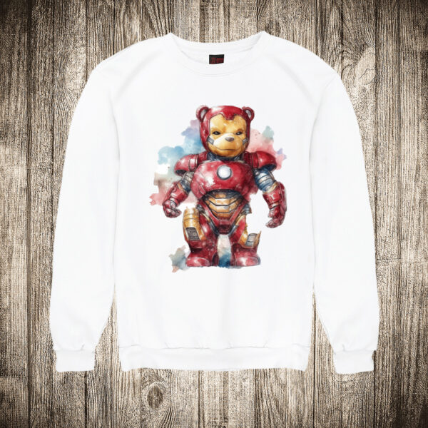 duks bez kapuljace boja bela slika meda teddy bear 115 superhero iron man