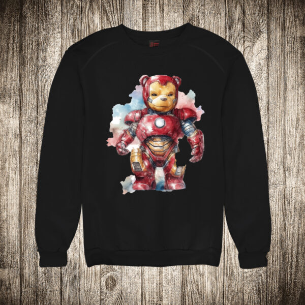 duks bez kapuljace boja crna slika meda teddy bear 115 superhero iron man