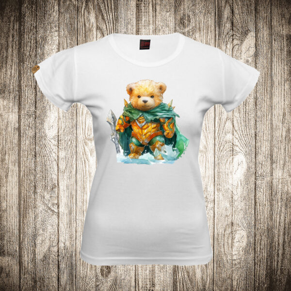 zenska majica boja bela slika meda teddy bear 116 superhero aquamen