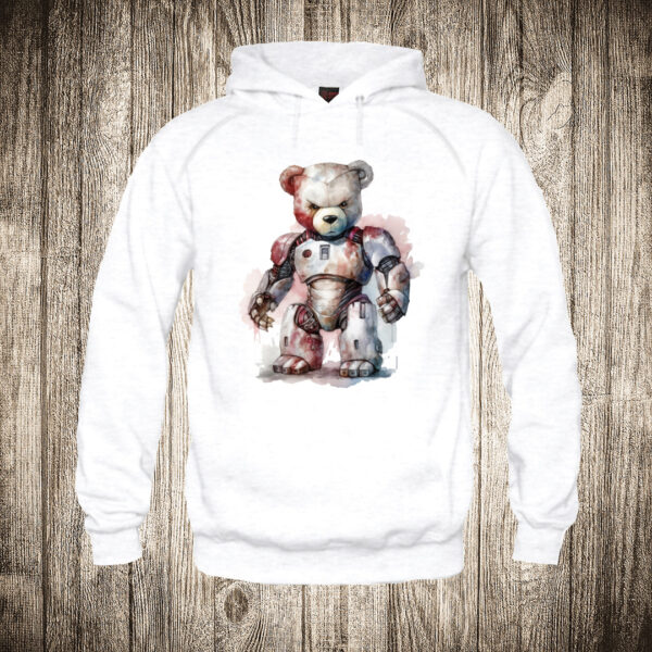 deciji duks boja bela slika meda teddy bear 117 superhero robocap