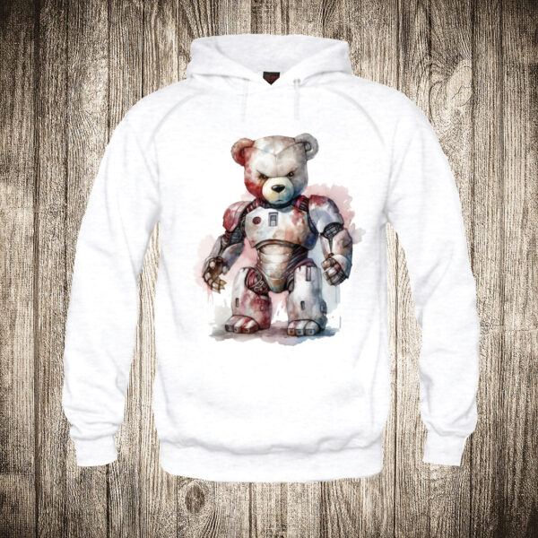 duks sa kapuljacom boja bela slika meda teddy bear 117 superhero robocap