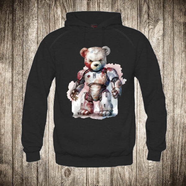 duks sa kapuljacom boja crna slika meda teddy bear 117 superhero robocap