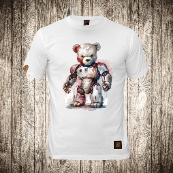 muska majica boja bela slika meda teddy bear 117 superhero robocap