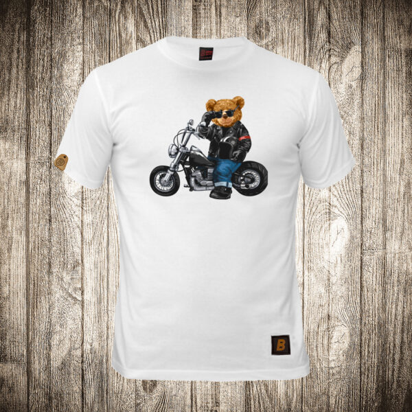 decija majica boja bela slika meda teddy bear 12 motorista