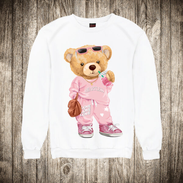 duks bez kapuljace boja bela slika meda teddy bear 12 zenki teddy roze 2