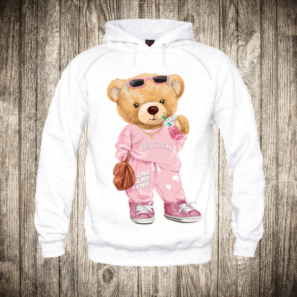 duks sa kapuljacom boja bela slika meda teddy bear 12 zenki teddy roze 2