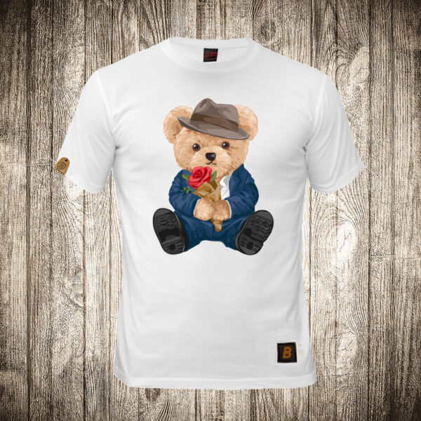 decija majica boja bela slika meda teddy bear 121 ruza 2