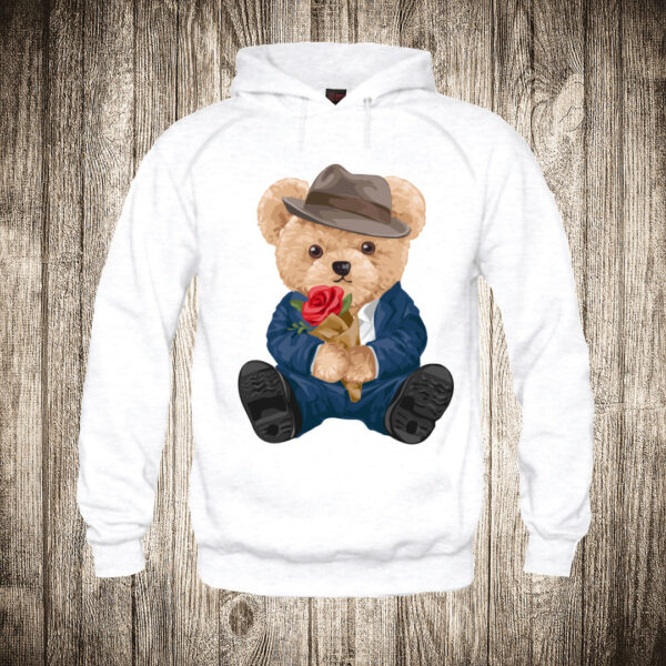 duks sa kapuljacom boja bela slika meda teddy bear 121 ruza 2