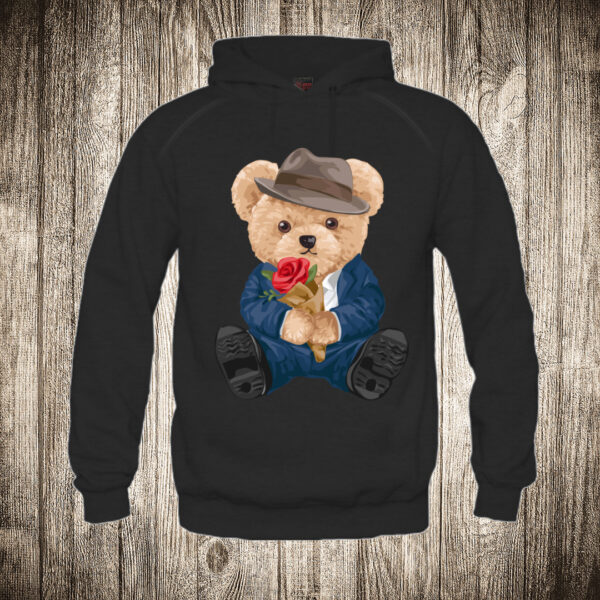 duks sa kapuljacom boja crna slika meda teddy bear 121 ruza 2
