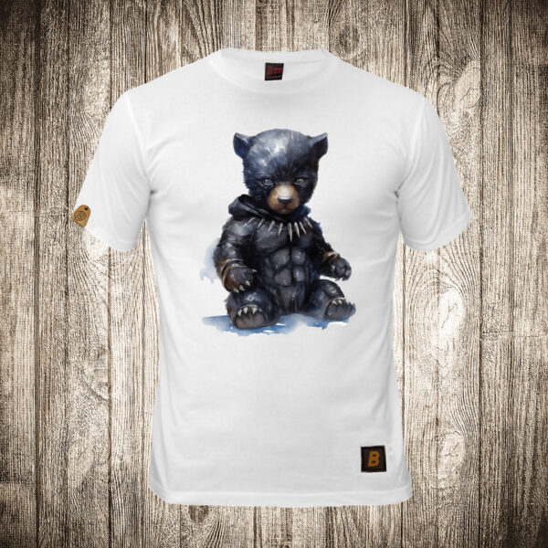 decija majica boja bela slika meda teddy bear 121 superhero black panther