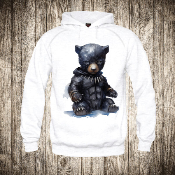 duks sa kapuljacom boja bela slika meda teddy bear 121 superhero black panther