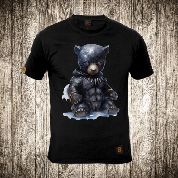 muska majica boja crna slika meda teddy bear 121 superhero black panther