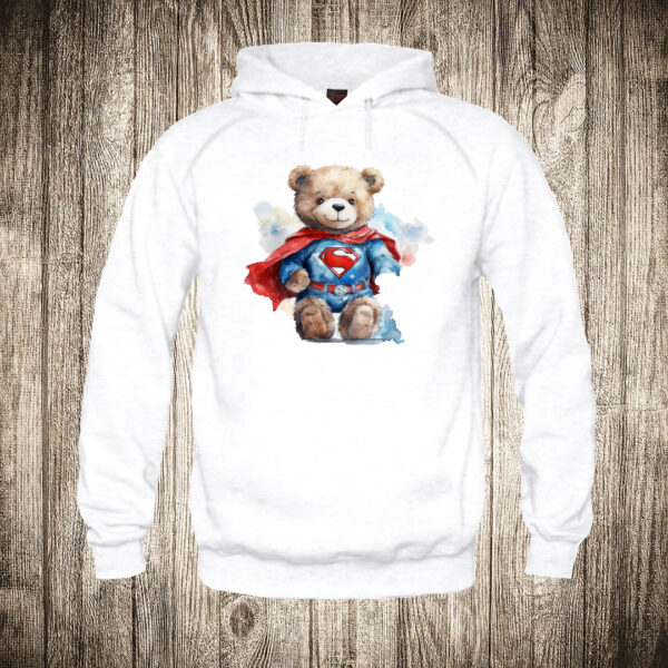 deciji duks boja bela slika meda teddy bear 122 superhero supermen