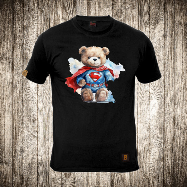 muska majica boja crna slika meda teddy bear 122 superhero supermen