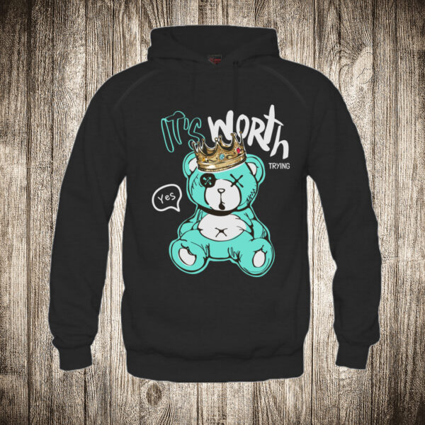 duks sa kapuljacom boja crna slika meda teddy bear 123 its worth