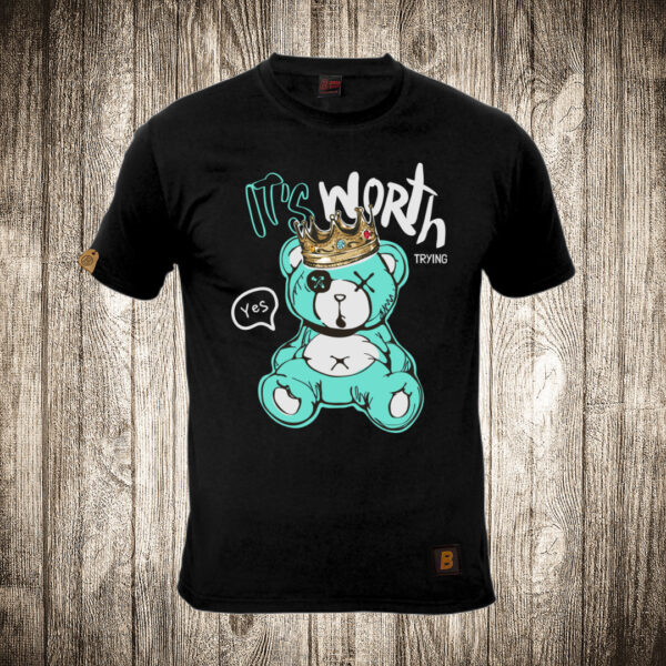 muska majica boja crna slika meda teddy bear 123 its worth