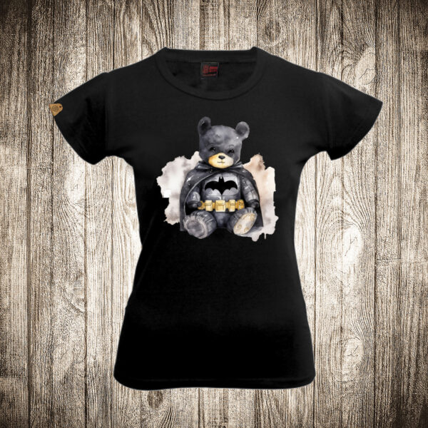 zenska majica boja crna slika meda teddy bear 124 superhero betmen