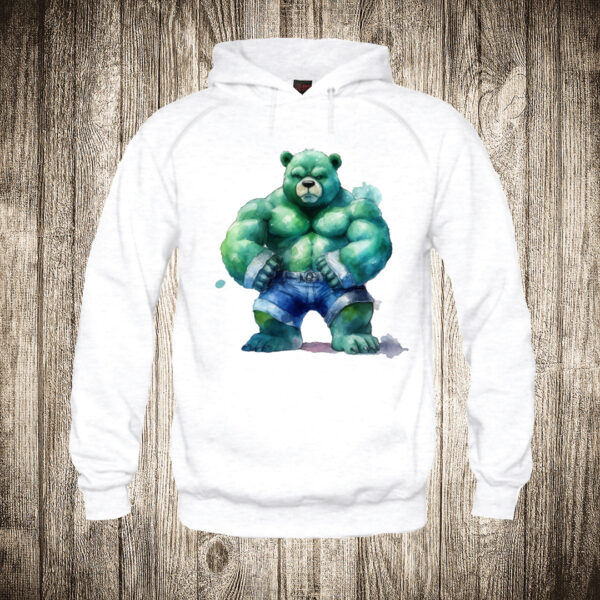 duks sa kapuljacom boja bela slika meda teddy bear 125 superhero hulk