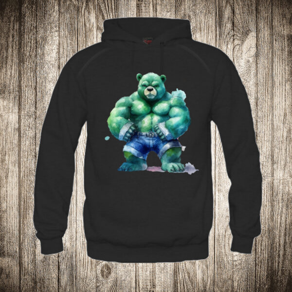 duks sa kapuljacom boja crna slika meda teddy bear 125 superhero hulk