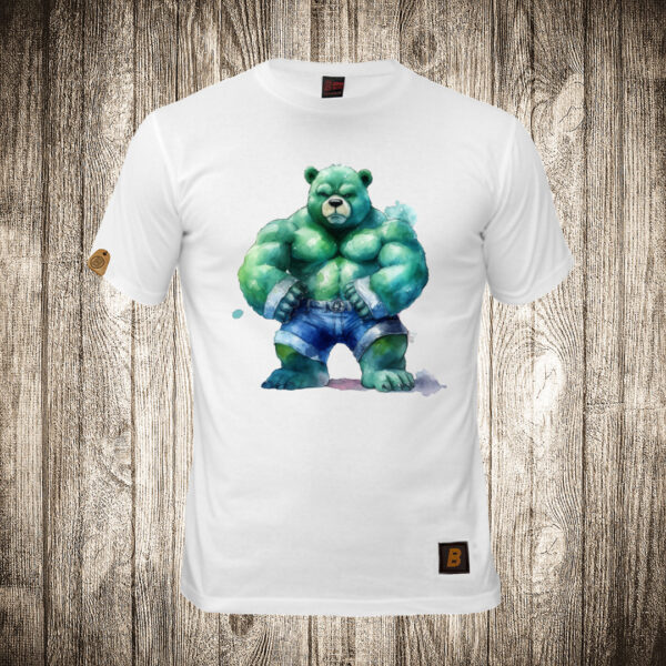 muska majica boja bela slika meda teddy bear 125 superhero hulk