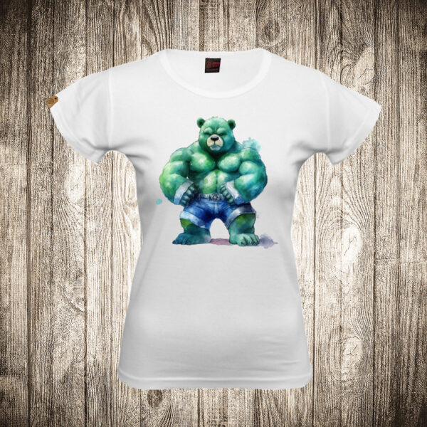 zenska majica boja bela slika meda teddy bear 125 superhero hulk