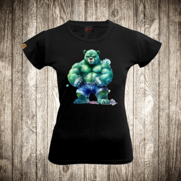 zenska majica boja crna slika meda teddy bear 125 superhero hulk