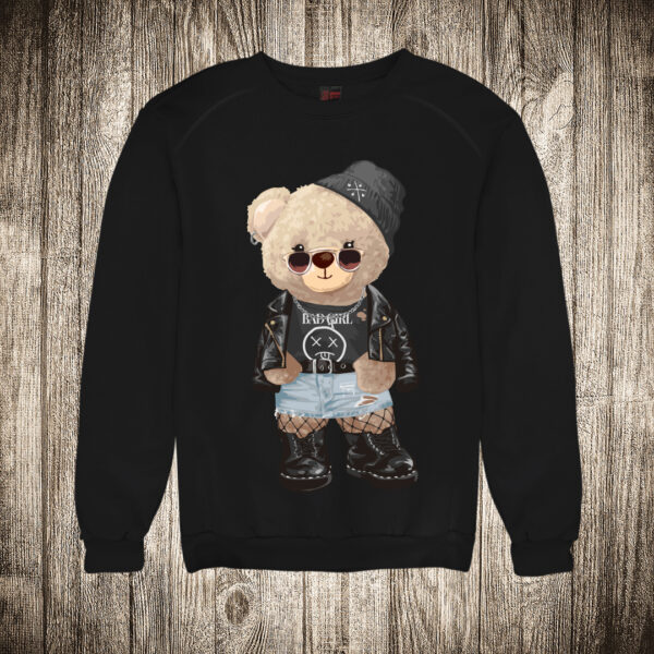 duks bez kapuljace boja crna slika meda teddy bear 130 bad girl
