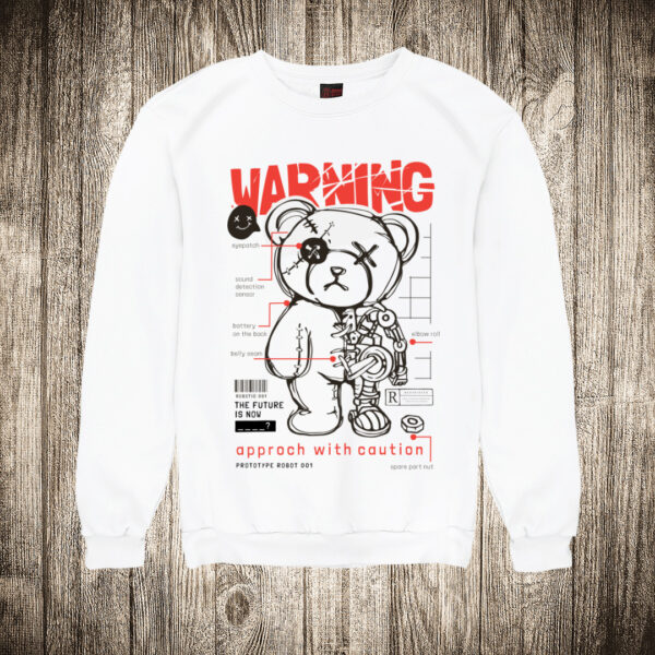 duks bez kapuljace boja bela slika meda teddy bear 131 warning