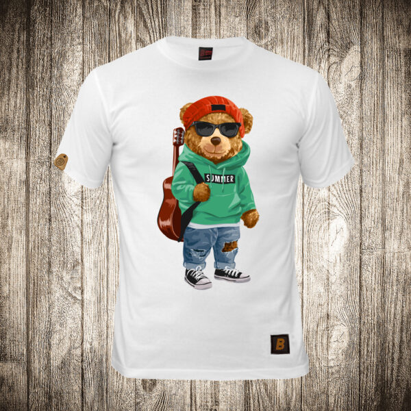 decija majica boja bela slika meda teddy bear 132 gitara