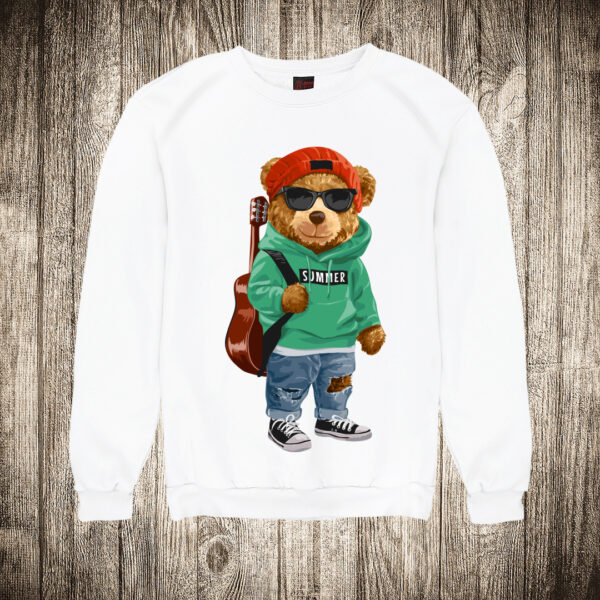 duks bez kapuljace boja bela slika meda teddy bear 132 gitara