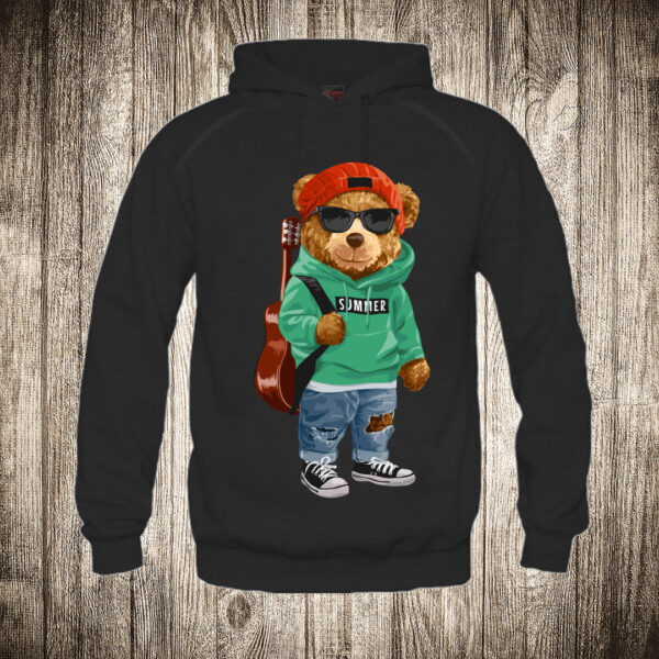 duks sa kapuljacom boja crna slika meda teddy bear 132 gitara