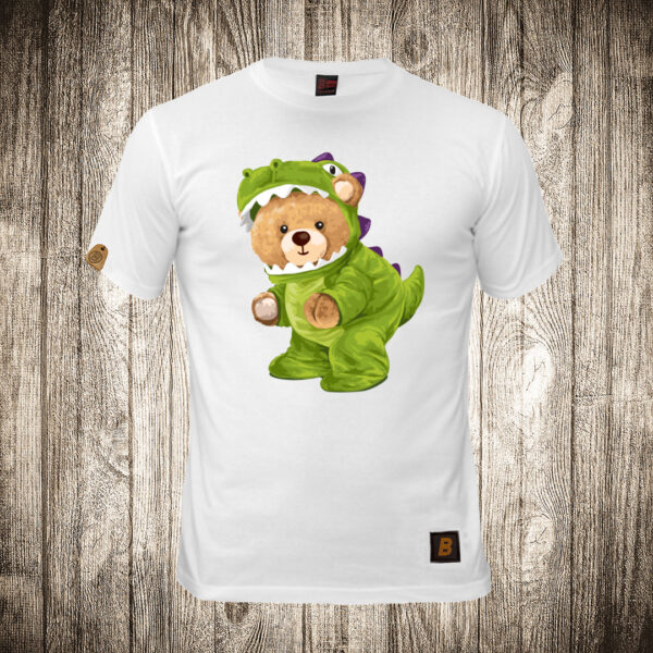 decija majica boja bela slika meda teddy bear 138 dinosaurus
