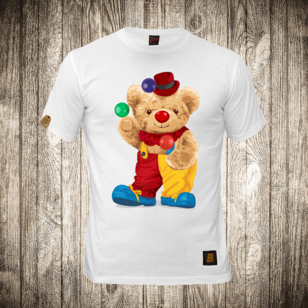 decija majica boja bela slika meda teddy bear 18 klovn