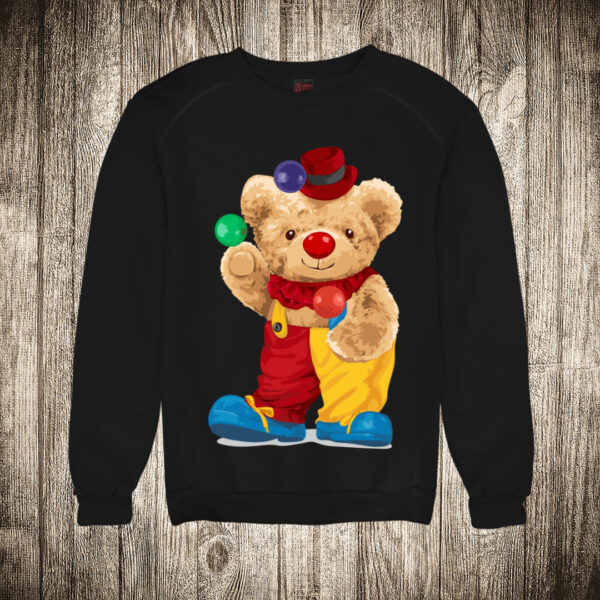 duks bez kapuljace boja crna slika meda teddy bear 18 klovn